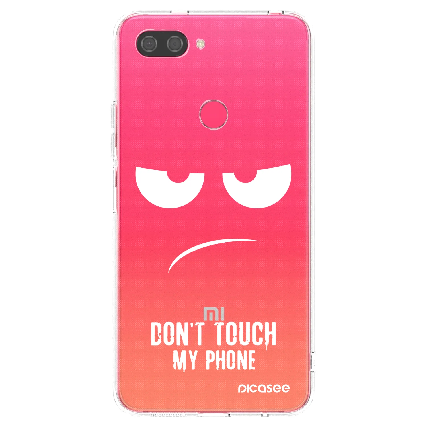 Picasee silikonový průhledný obal pro Xiaomi Mi 8 Lite - Nešahej mi na telefon