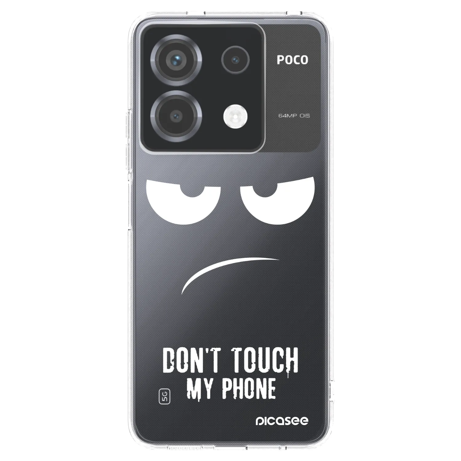 Picasee silikonový průhledný obal pro Xiaomi Poco X6 - Nešahej mi na telefon