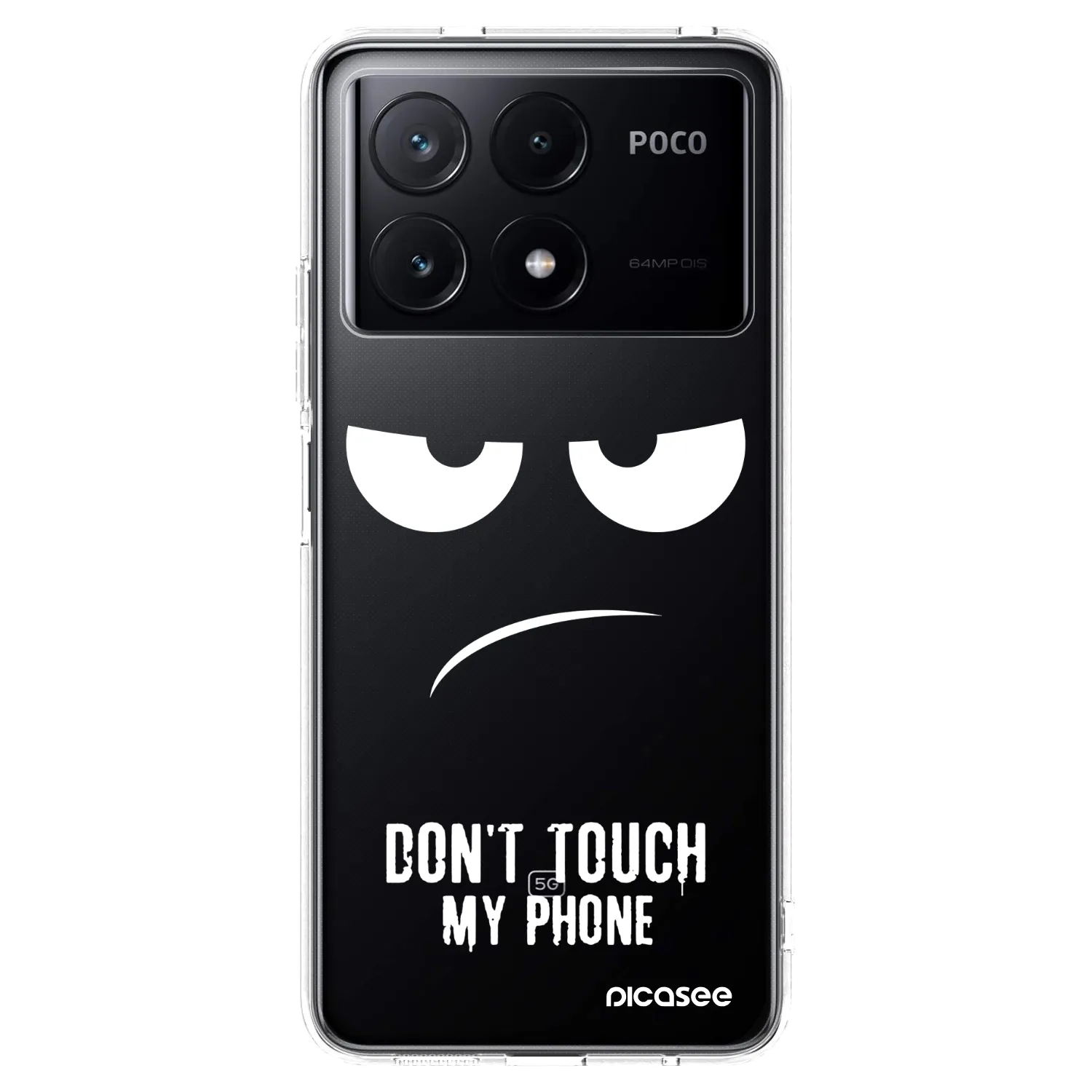Picasee silikonový průhledný obal pro Xiaomi Poco X6 Pro - Nešahej mi na telefon