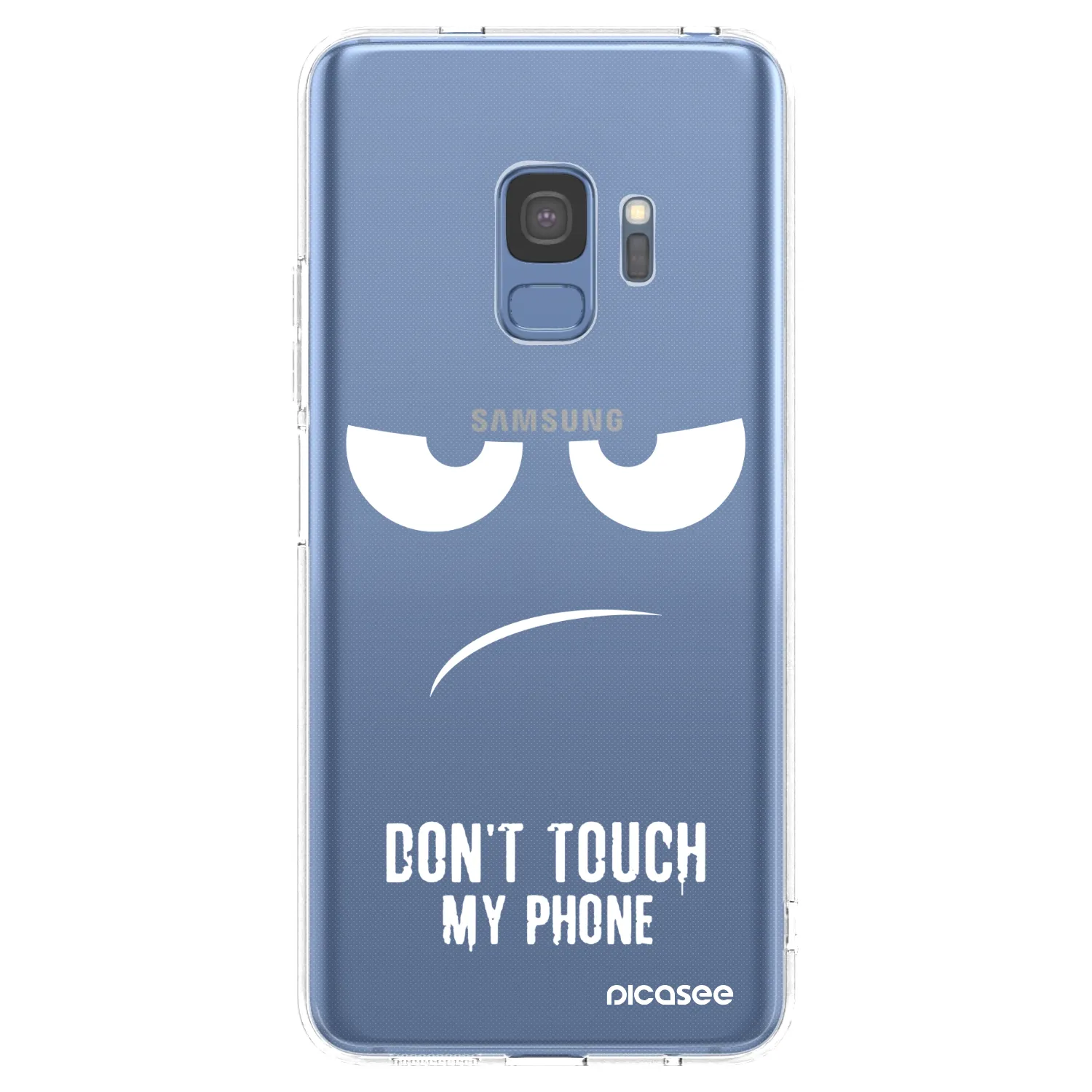 Picasee silikonový průhledný obal pro Samsung Galaxy S9 G960F - Nešahej mi na telefon