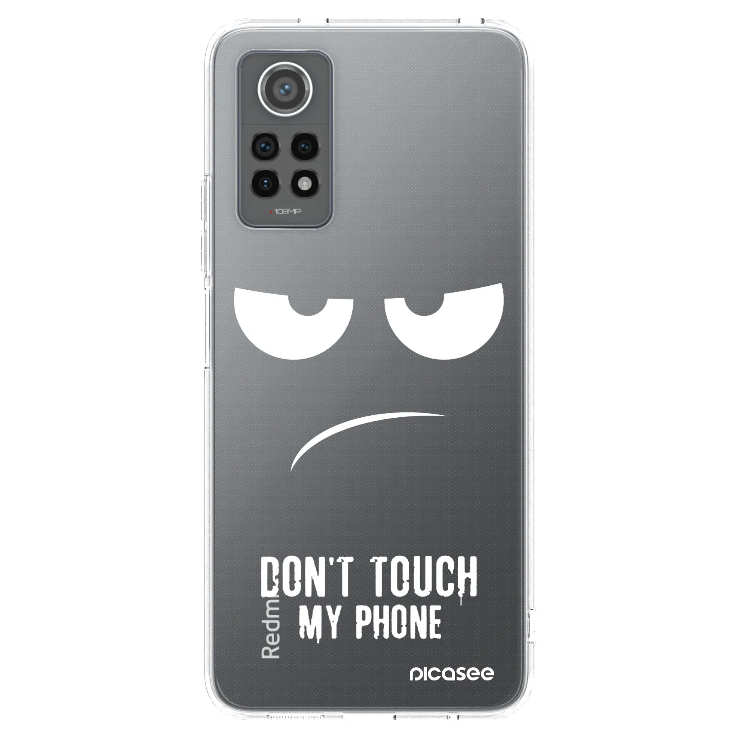 Picasee silikonový průhledný obal pro Xiaomi Redmi Note 12 Pro 4G - Nešahej mi na telefon