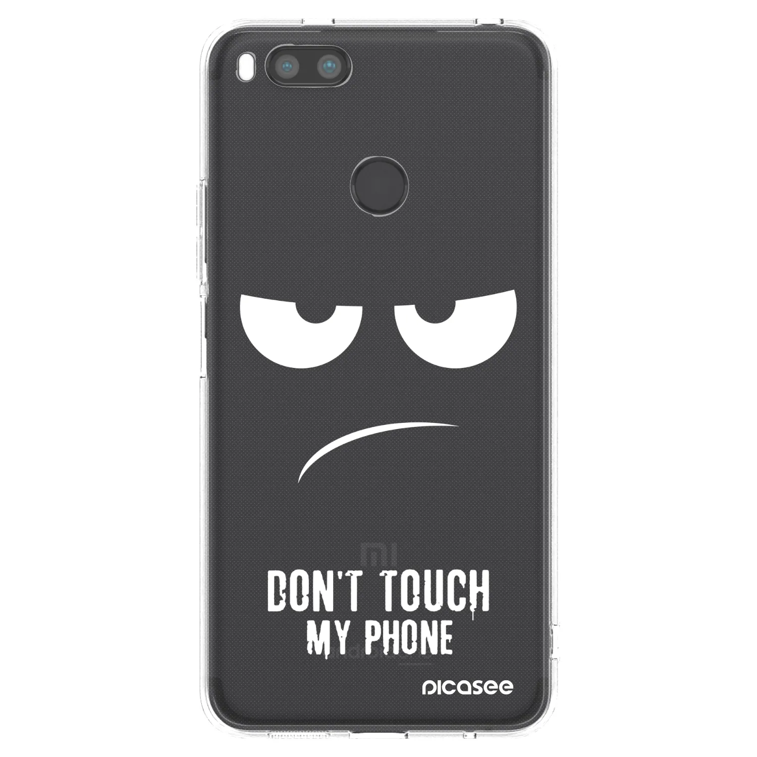 Picasee silikonový průhledný obal pro Xiaomi Mi A1 Global - Nešahej mi na telefon