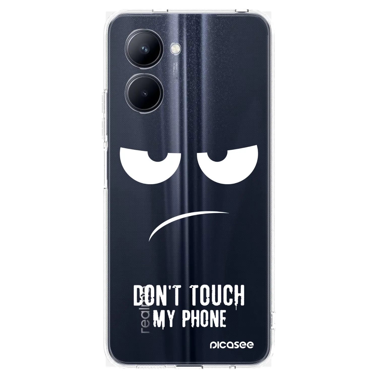 Picasee silikonový průhledný obal pro Realme C33 (2023) - Nešahej mi na telefon