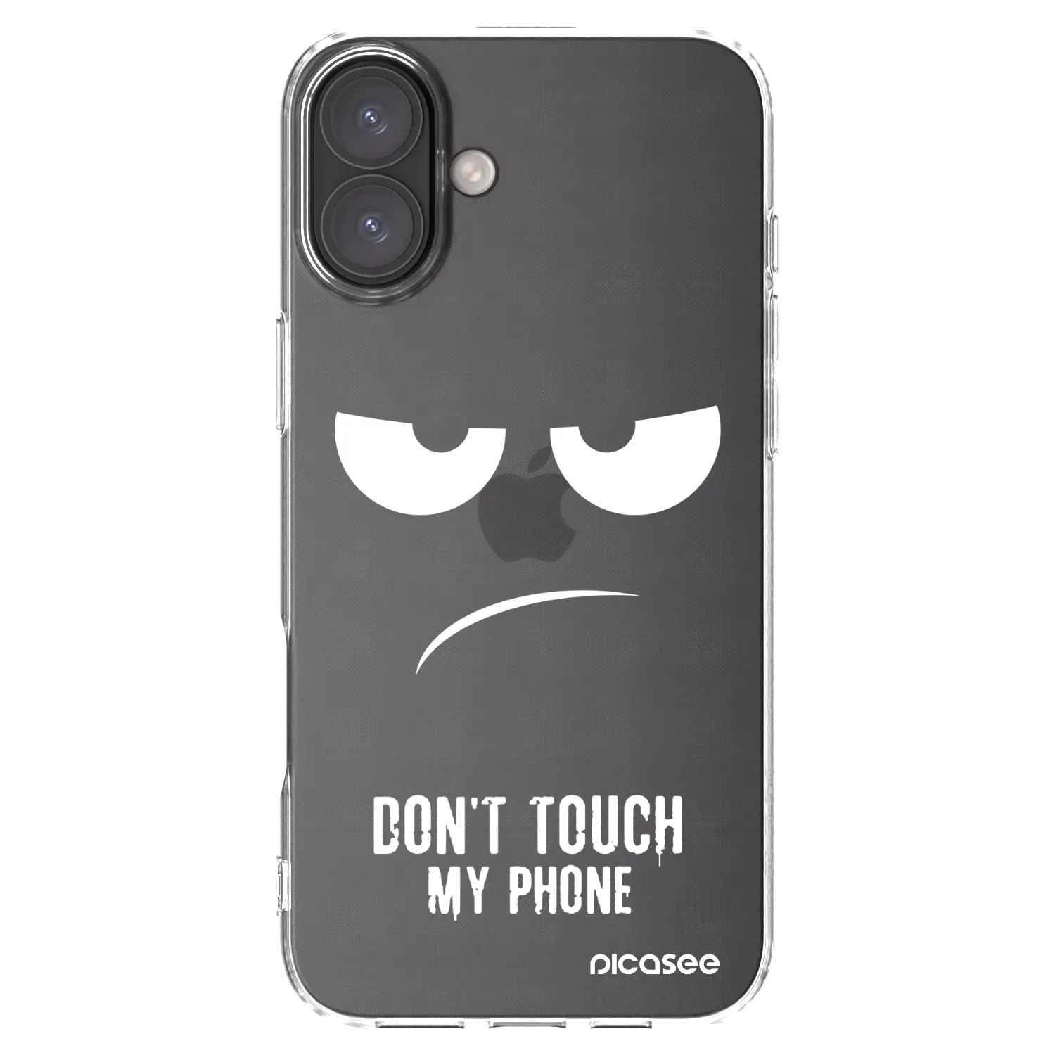 Picasee silikonový průhledný obal pro Apple iPhone 16 Plus - Nešahej mi na telefon