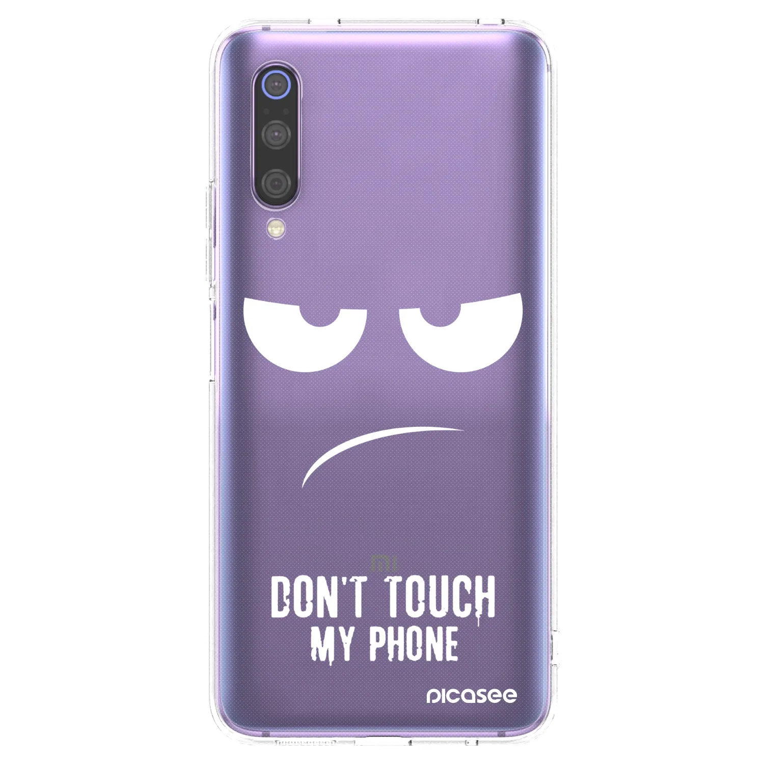 Picasee silikonový průhledný obal pro Xiaomi Mi 9 - Nešahej mi na telefon