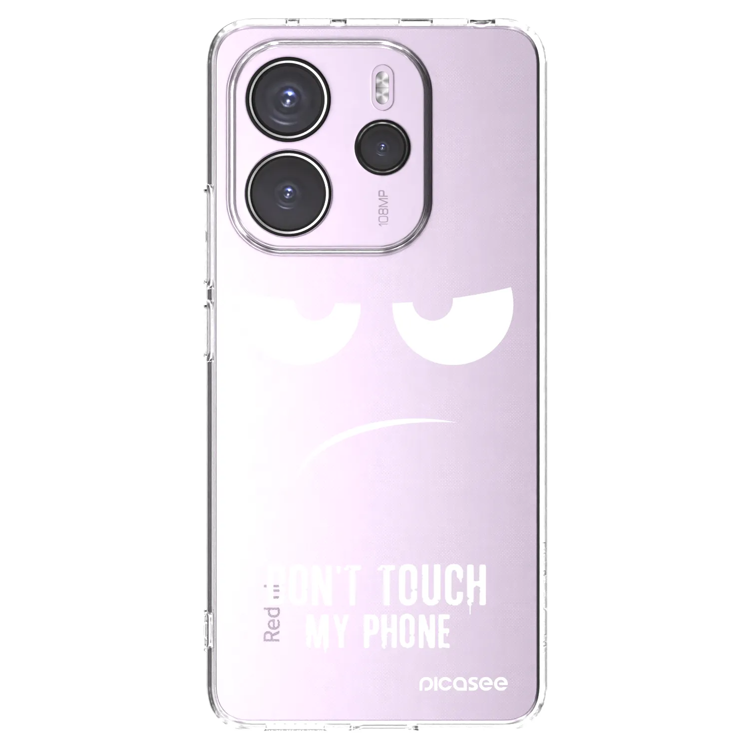 Picasee silikonový průhledný obal pro Xiaomi Redmi Note 14 4G - Nešahej mi na telefon