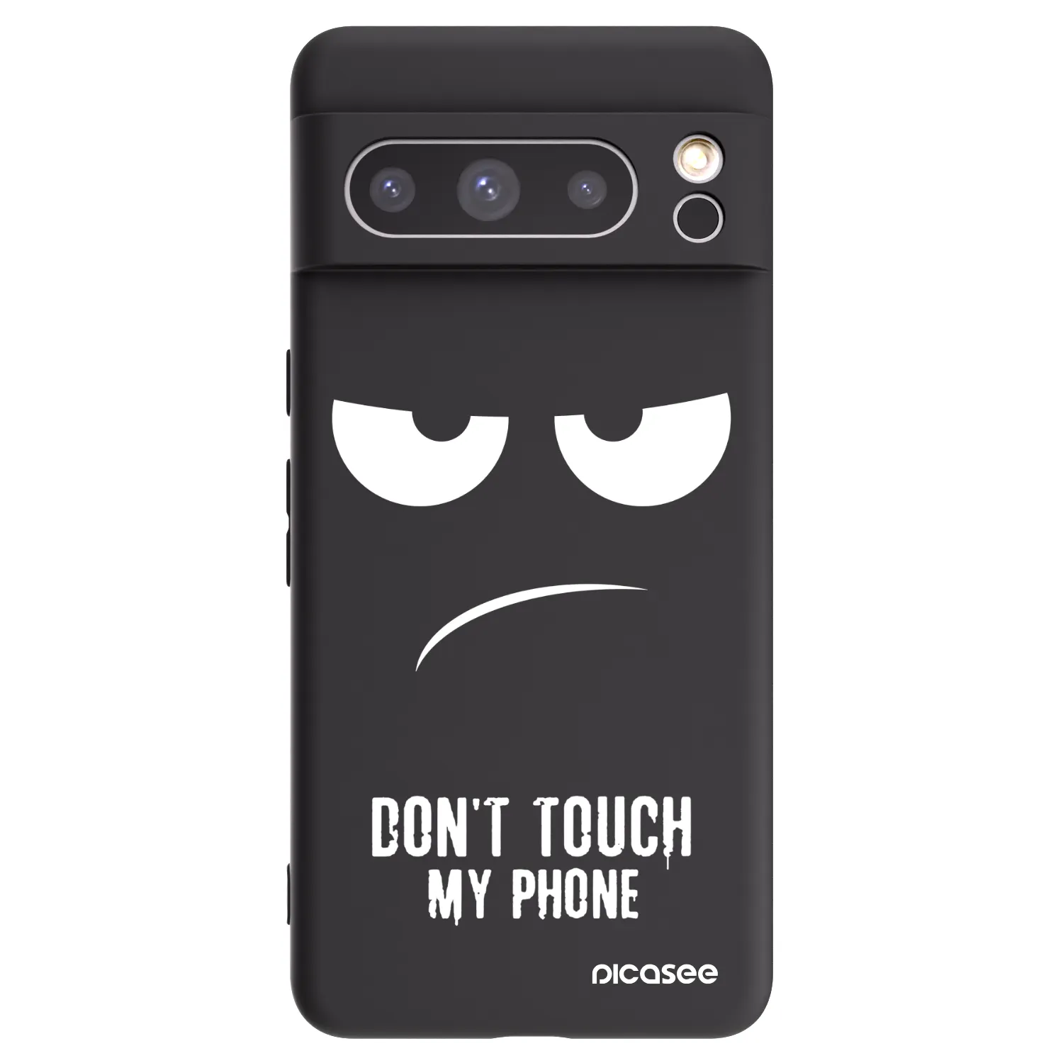 Picasee silikonový černý obal pro Google Pixel 8 Pro - Nešahej mi na telefon