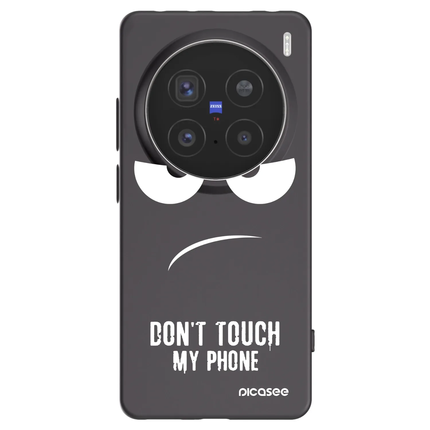 Picasee silikonový černý obal pro Vivo X200 Pro - Nešahej mi na telefon