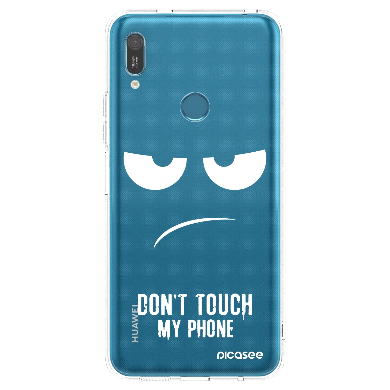 Picasee silikonový průhledný obal pro Huawei Y6 2019 - Nešahej mi na telefon