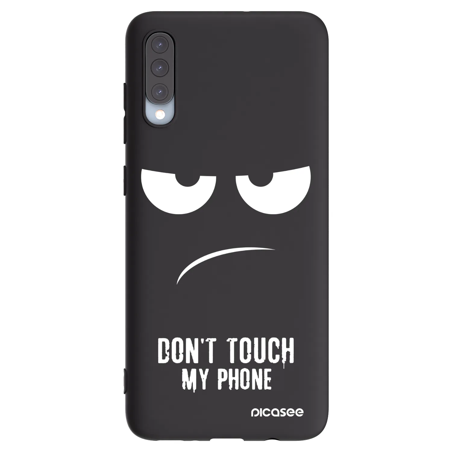 Picasee silikonový černý obal pro Samsung Galaxy A70 A705F - Nešahej mi na telefon