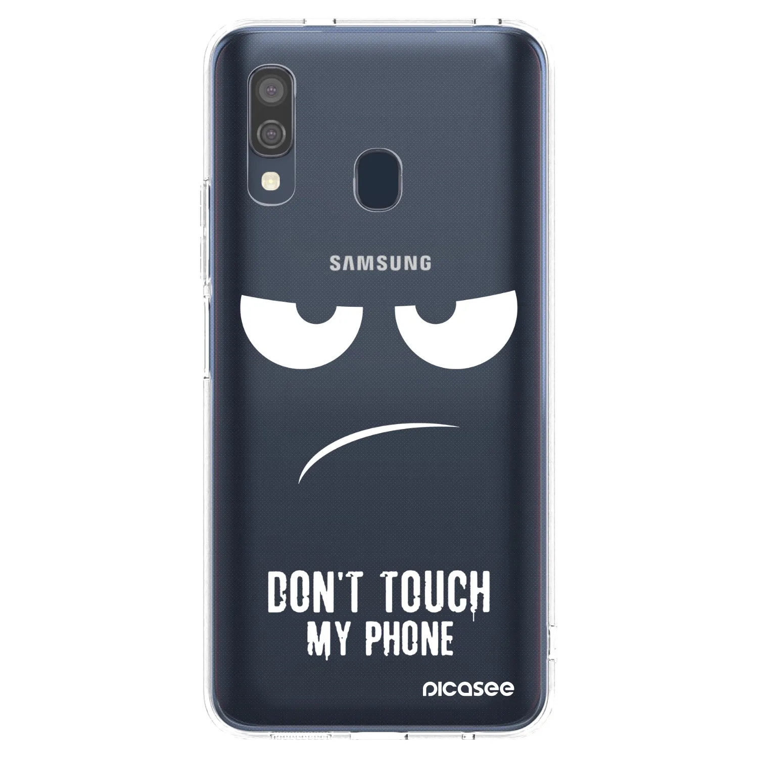 Picasee silikonový průhledný obal pro Samsung Galaxy A40 A405F - Nešahej mi na telefon