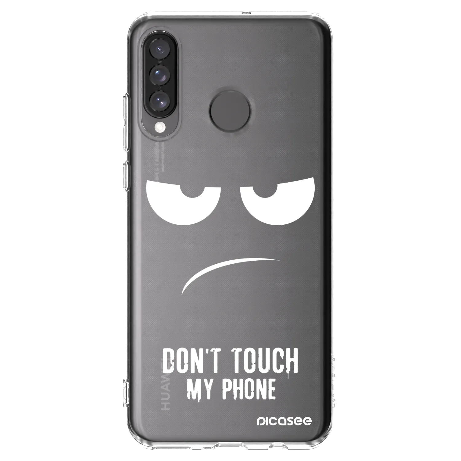 Picasee silikonový průhledný obal pro Huawei P30 Lite - Nešahej mi na telefon