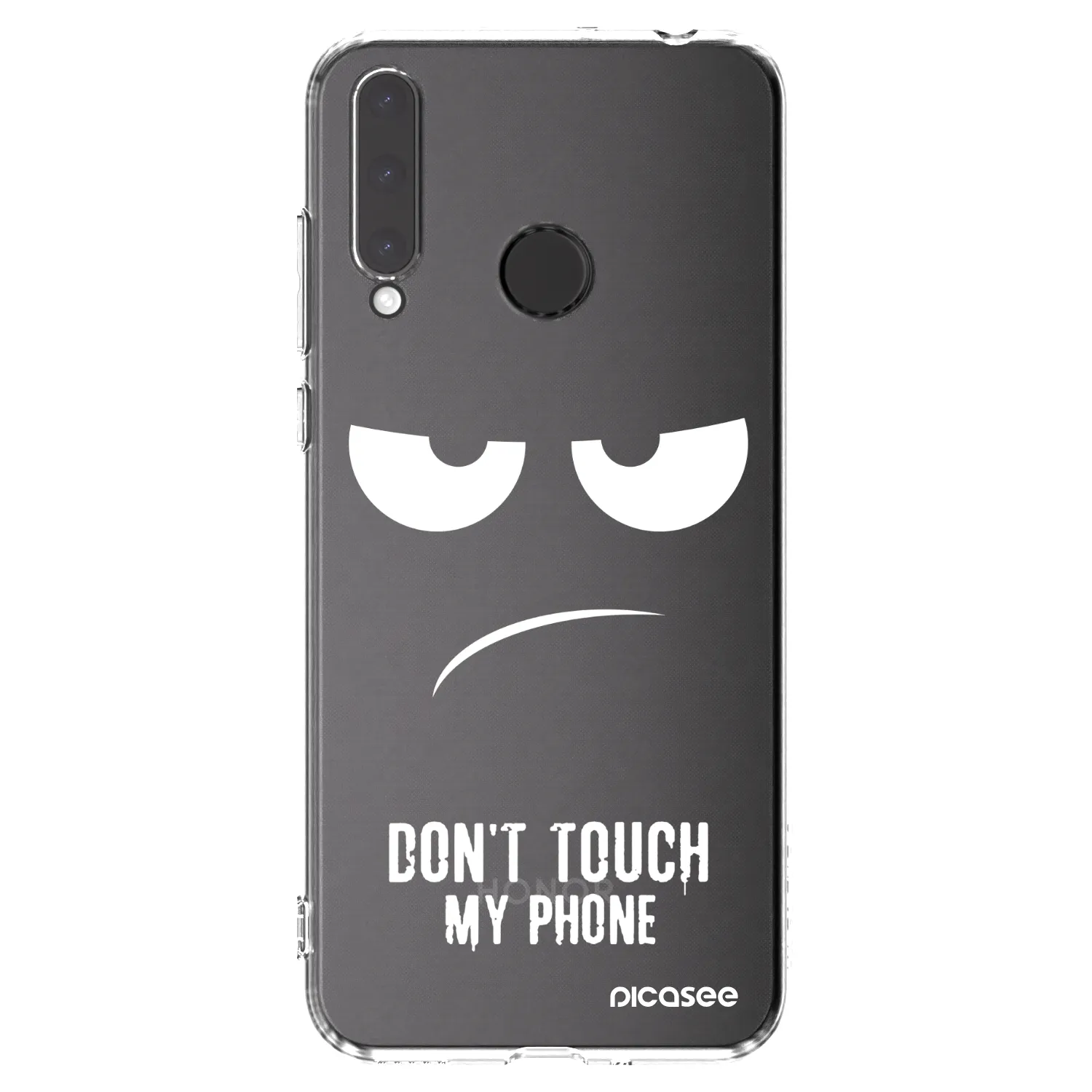 Picasee silikonový průhledný obal pro Honor 20 Lite - Nešahej mi na telefon