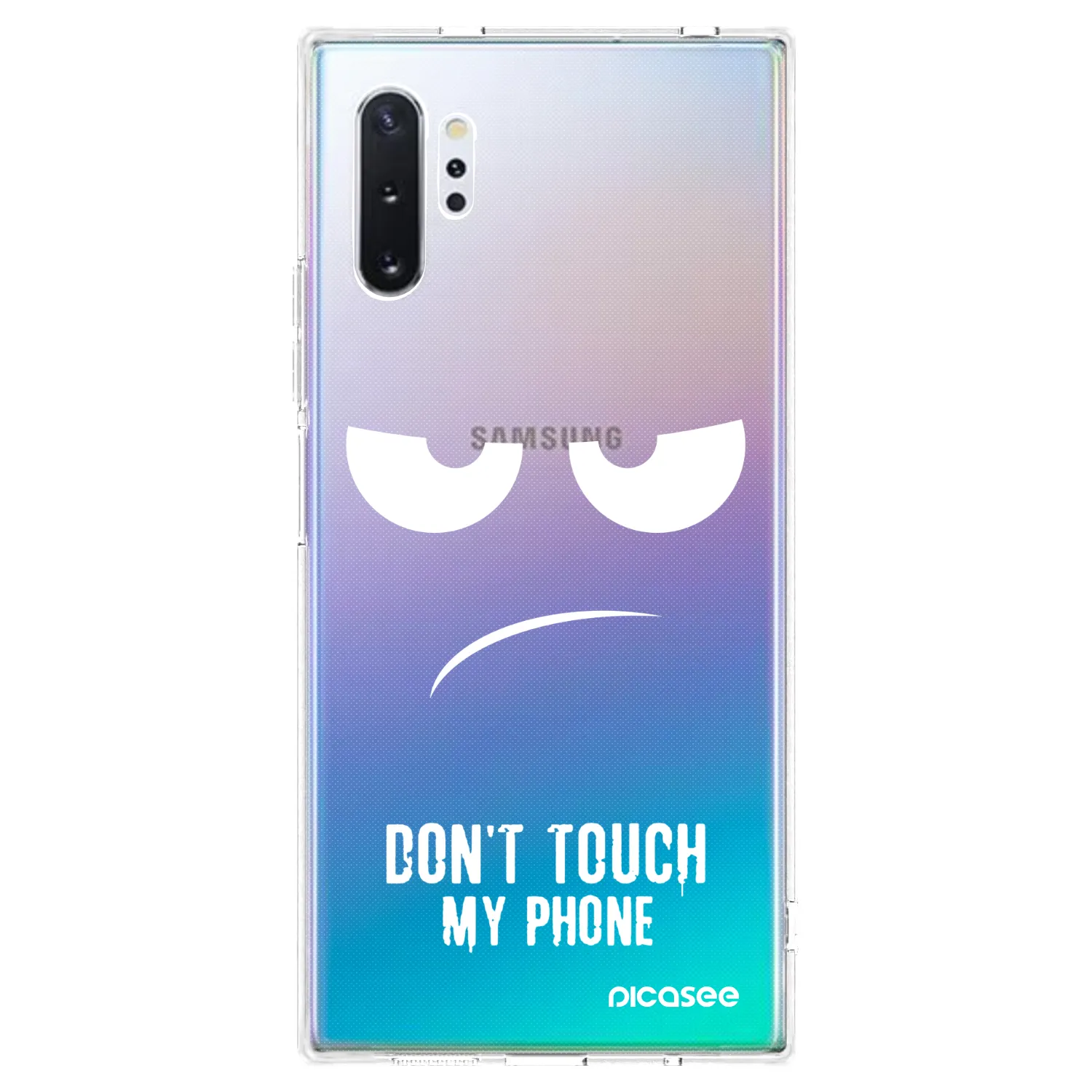 Picasee silikonový průhledný obal pro Samsung Galaxy Note 10+ N975F - Nešahej mi na telefon