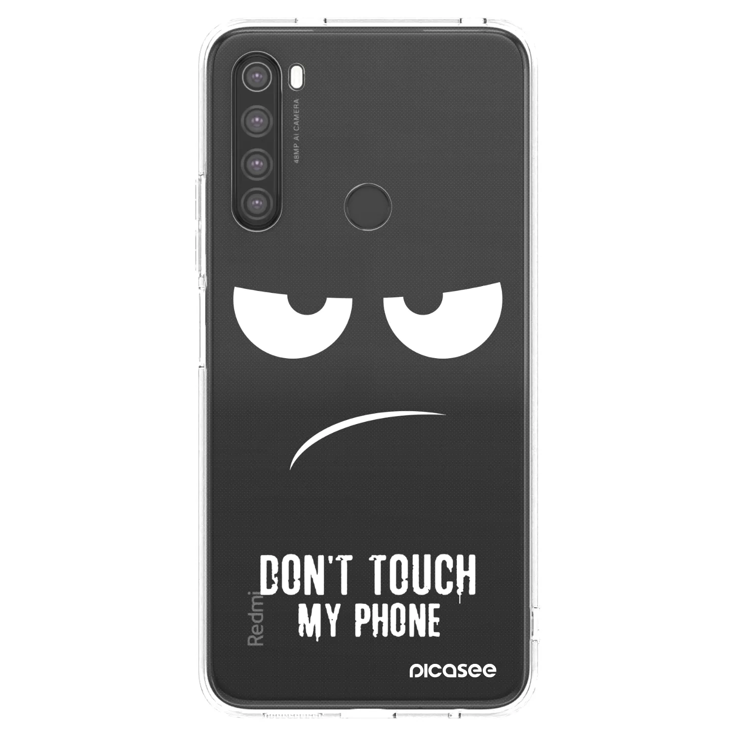 Picasee silikonový průhledný obal pro Xiaomi Redmi Note 8 - Nešahej mi na telefon