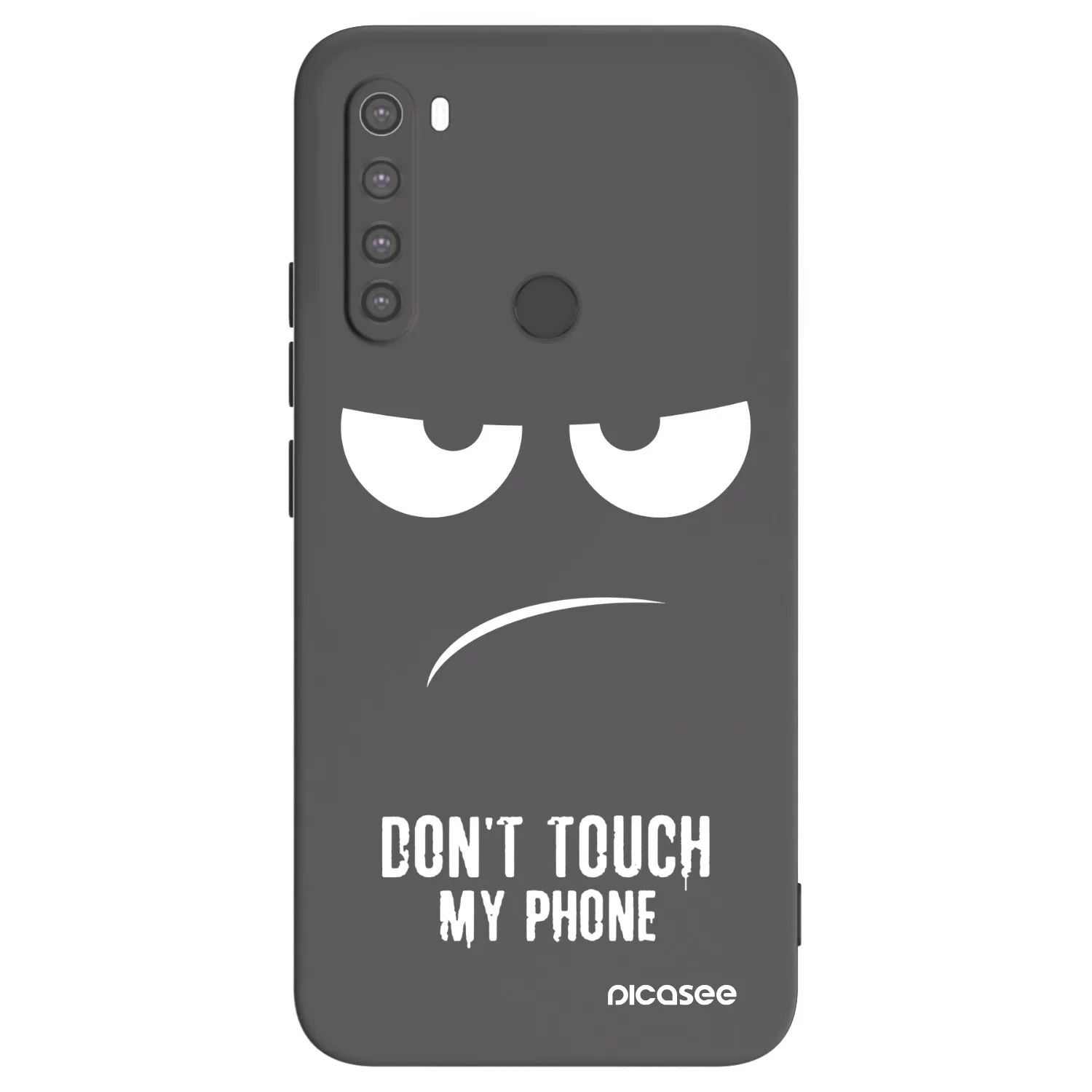 Picasee silikonový černý obal pro Xiaomi Redmi Note 8 - Nešahej mi na telefon