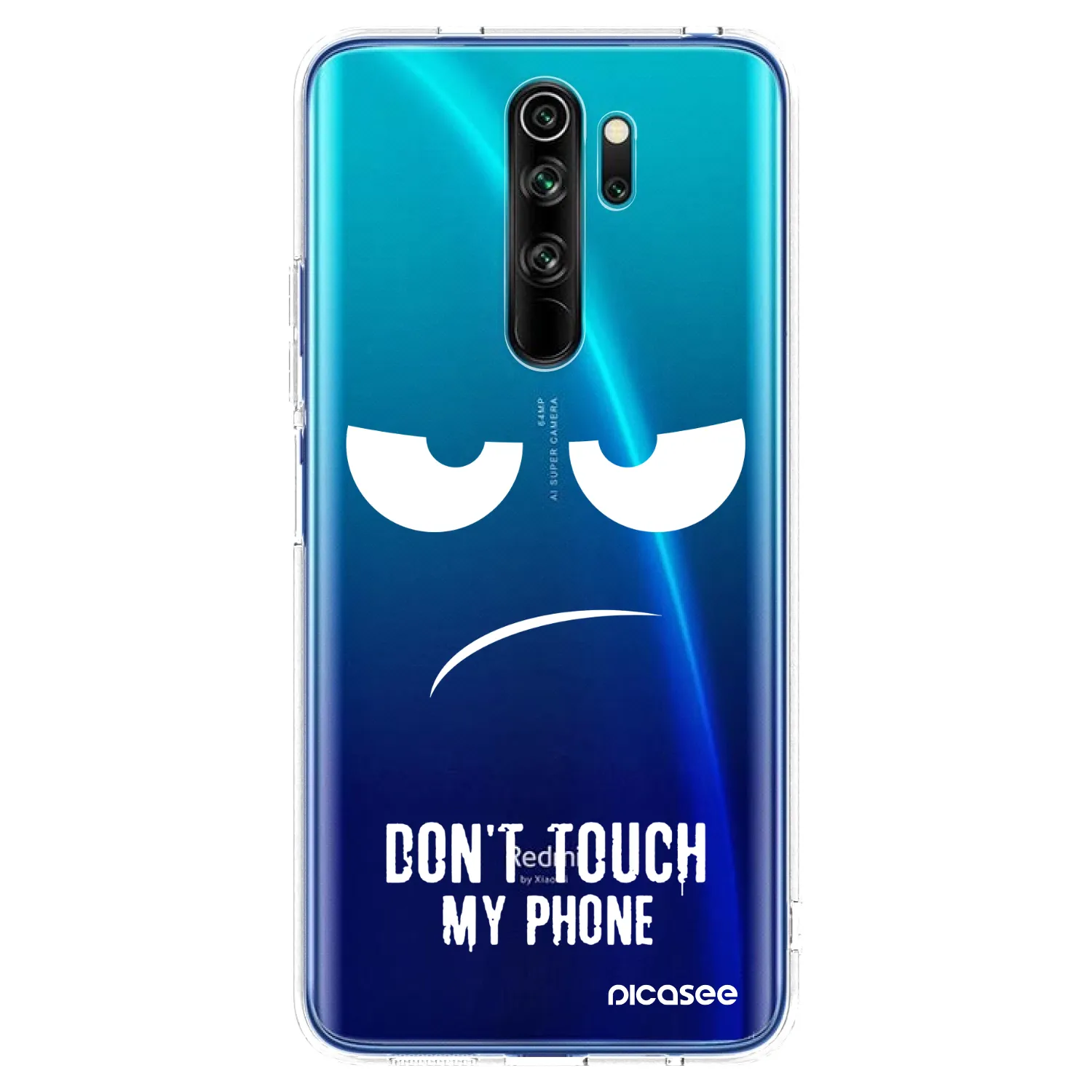 Picasee silikonový průhledný obal pro Xiaomi Redmi Note 8 Pro - Nešahej mi na telefon