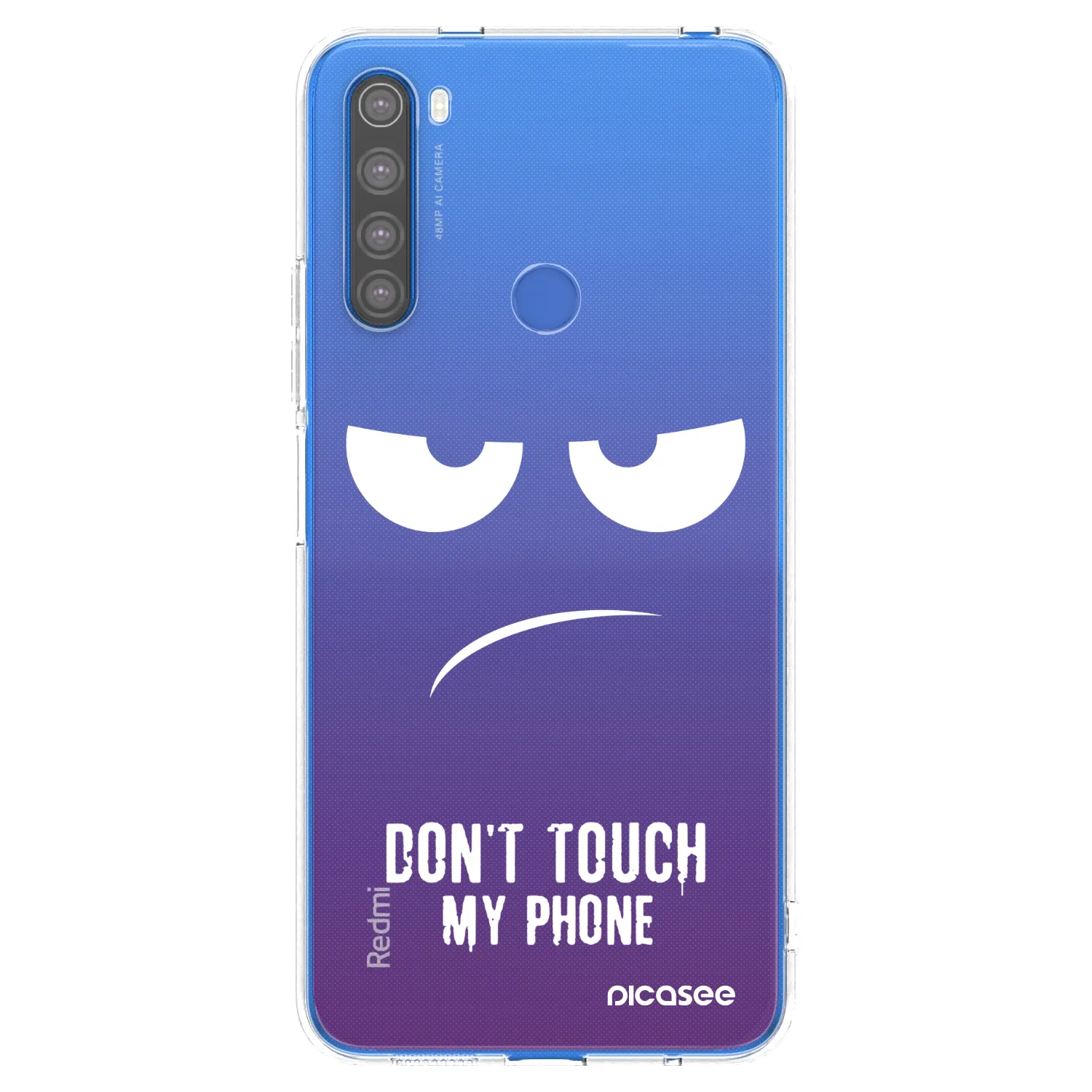 Picasee silikonový průhledný obal pro Xiaomi Redmi Note 8T - Nešahej mi na telefon