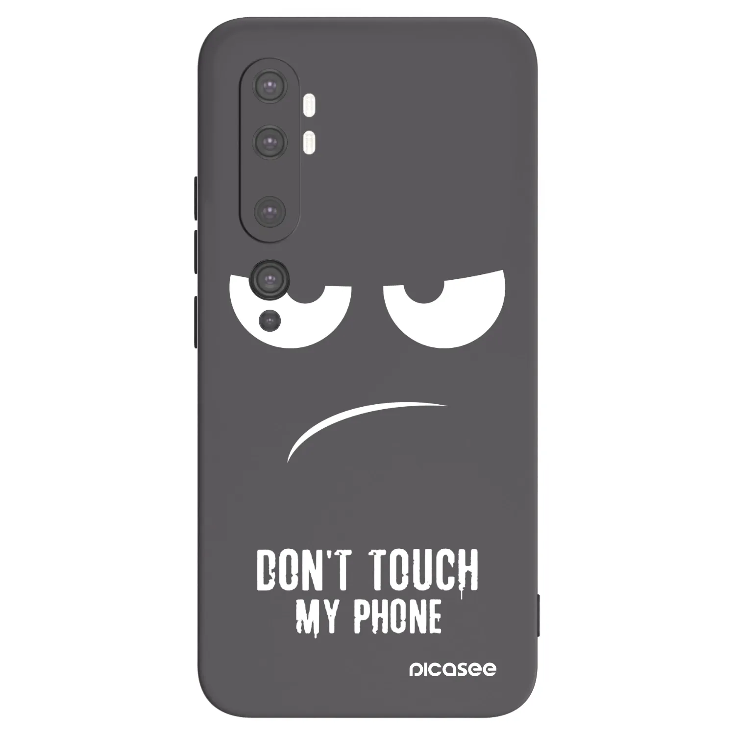 Picasee silikonový černý obal pro Xiaomi Mi Note 10 (Pro) - Nešahej mi na telefon