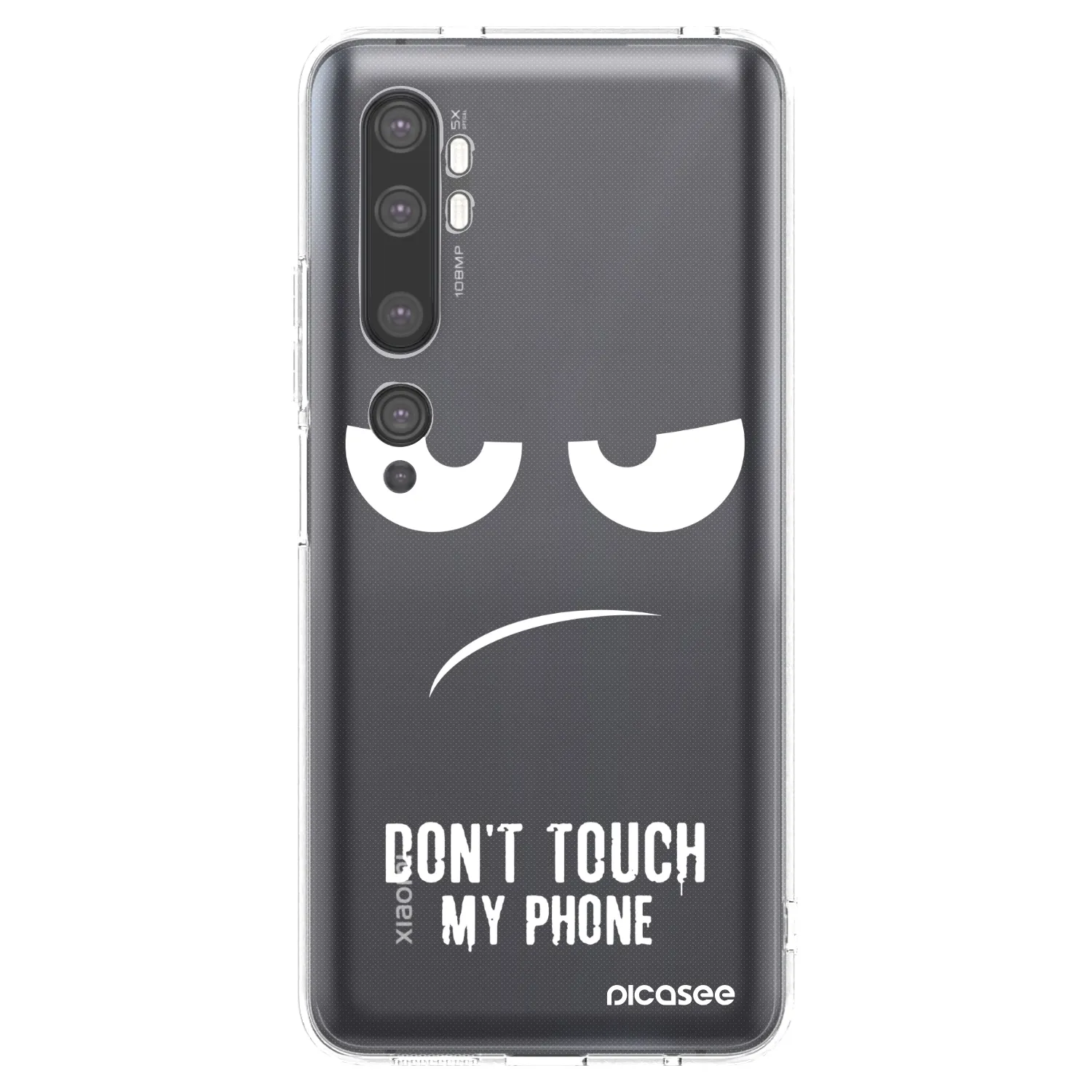 Picasee silikonový průhledný obal pro Xiaomi Mi Note 10 (Pro) - Nešahej mi na telefon