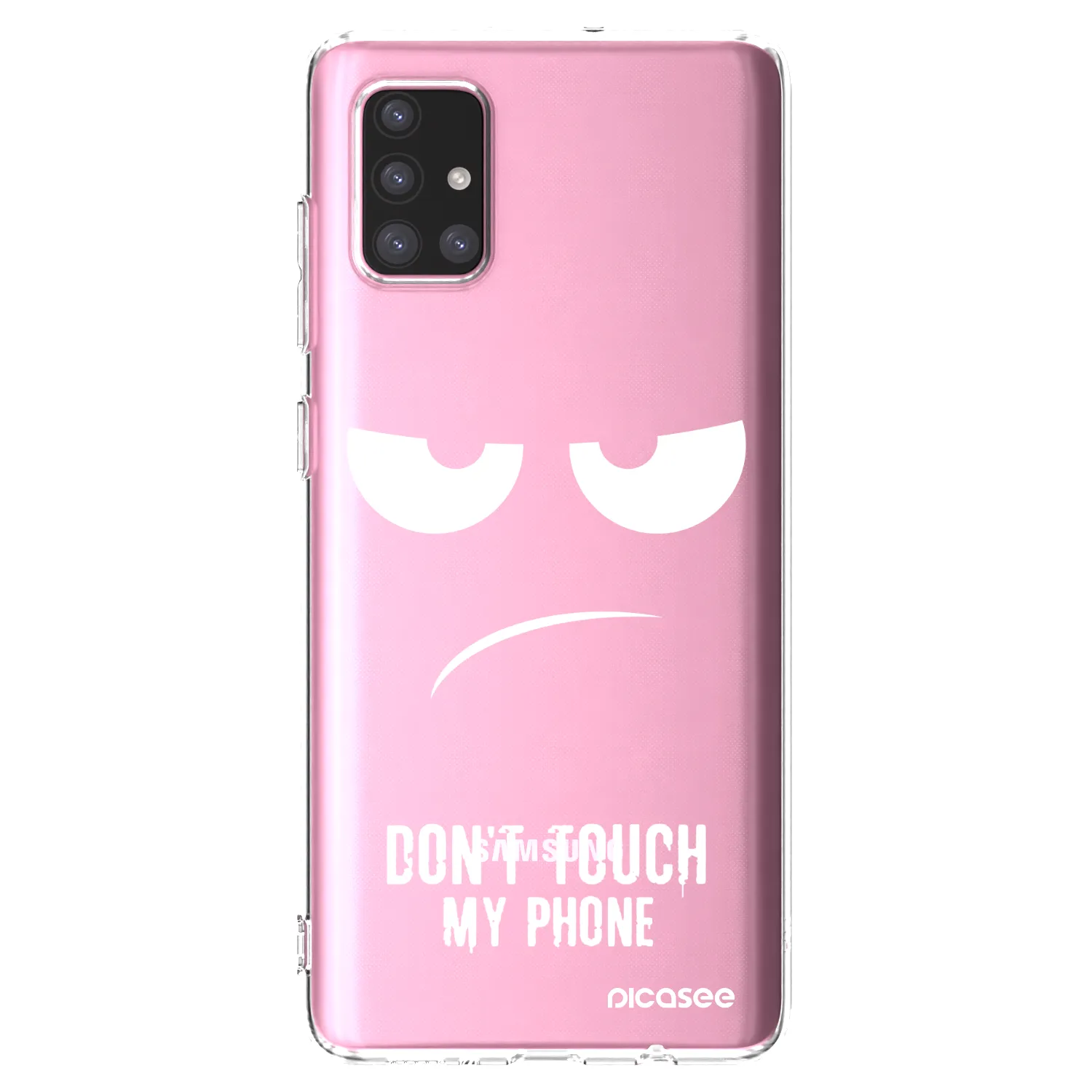Picasee silikonový průhledný obal pro Samsung Galaxy A71 A715F - Nešahej mi na telefon