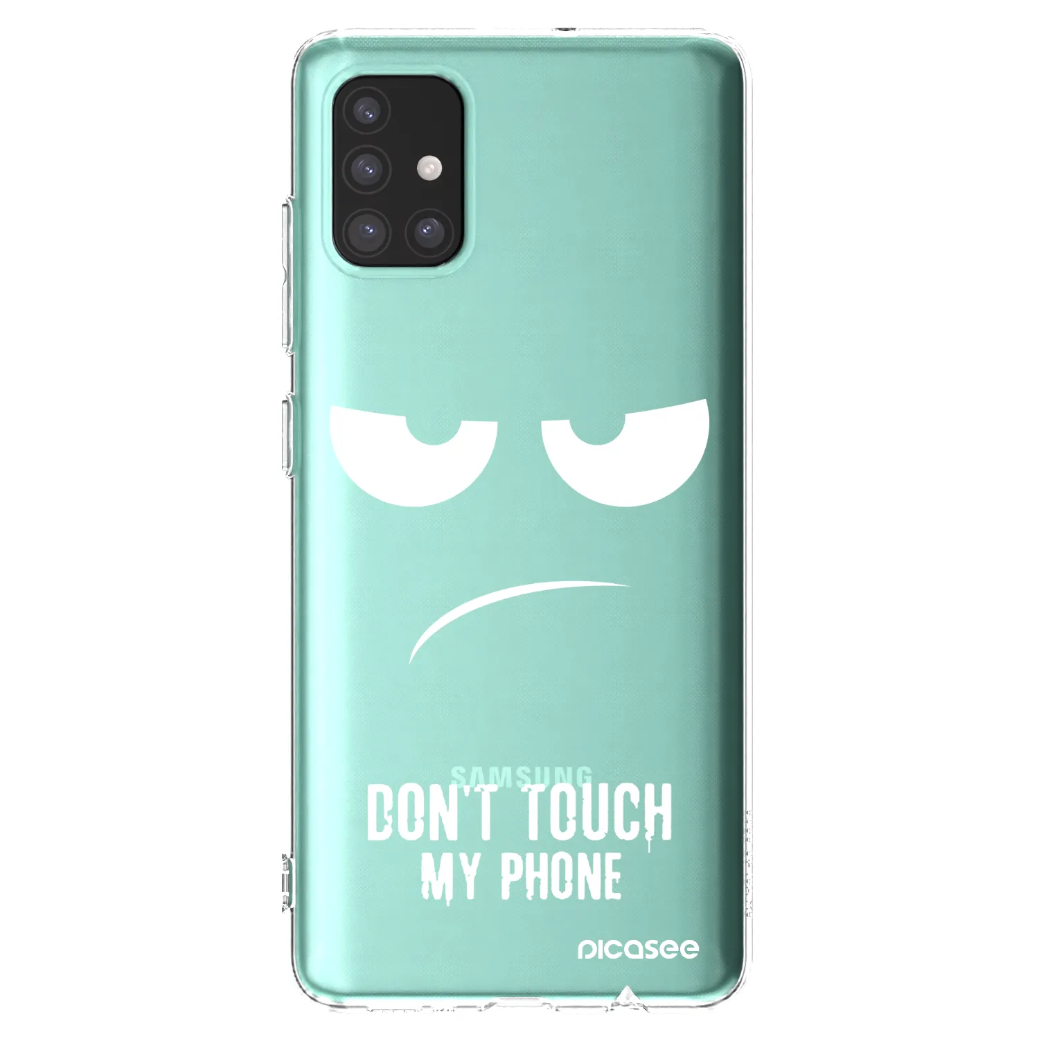Picasee silikonový průhledný obal pro Samsung Galaxy A51 A515F - Nešahej mi na telefon