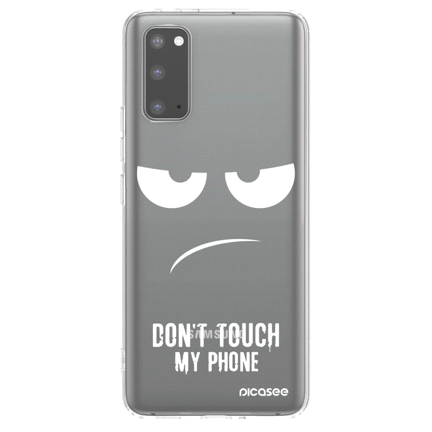 Picasee silikonový průhledný obal pro Samsung Galaxy S20 G980F - Nešahej mi na telefon