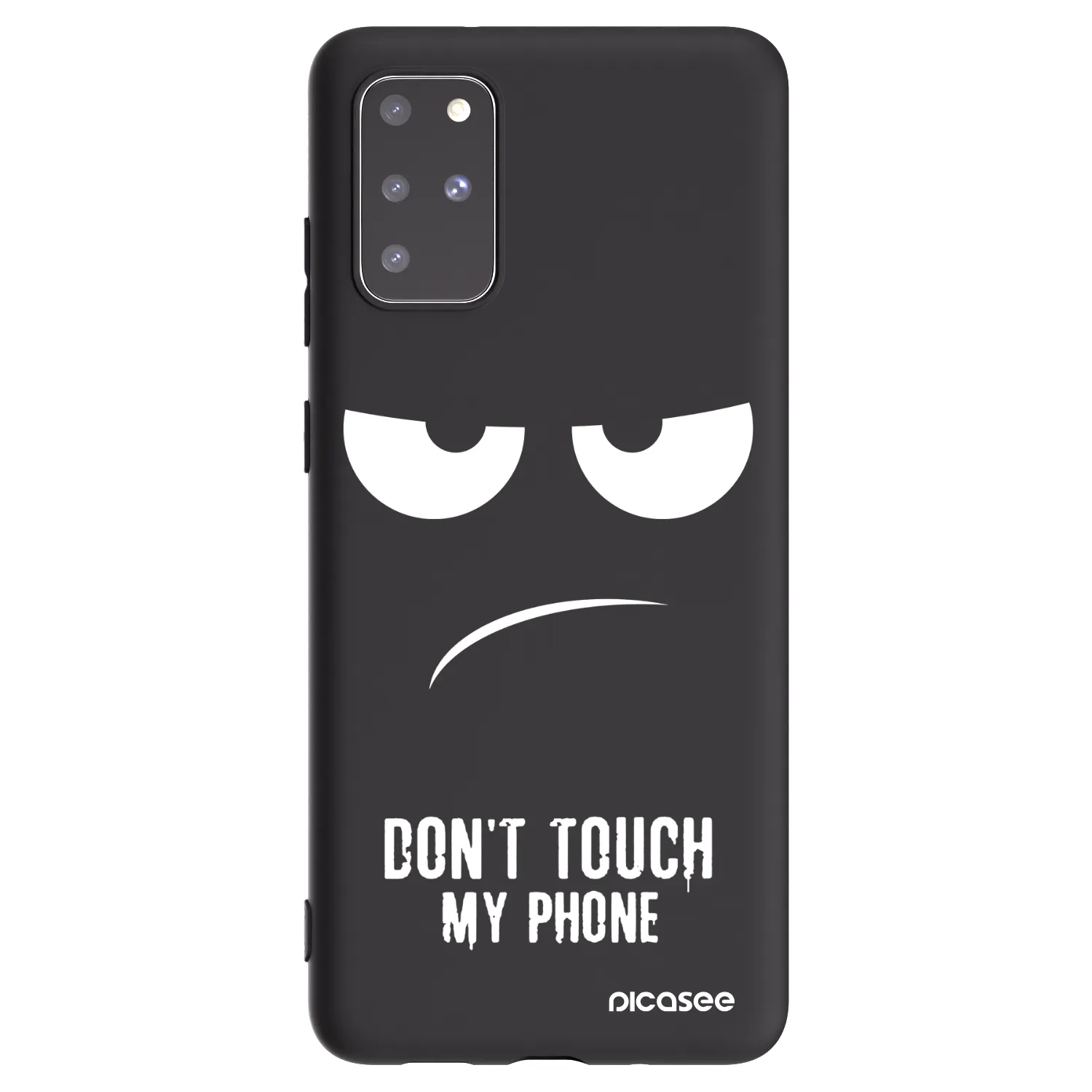 Picasee silikonový černý obal pro Samsung Galaxy S20+ G985F - Nešahej mi na telefon