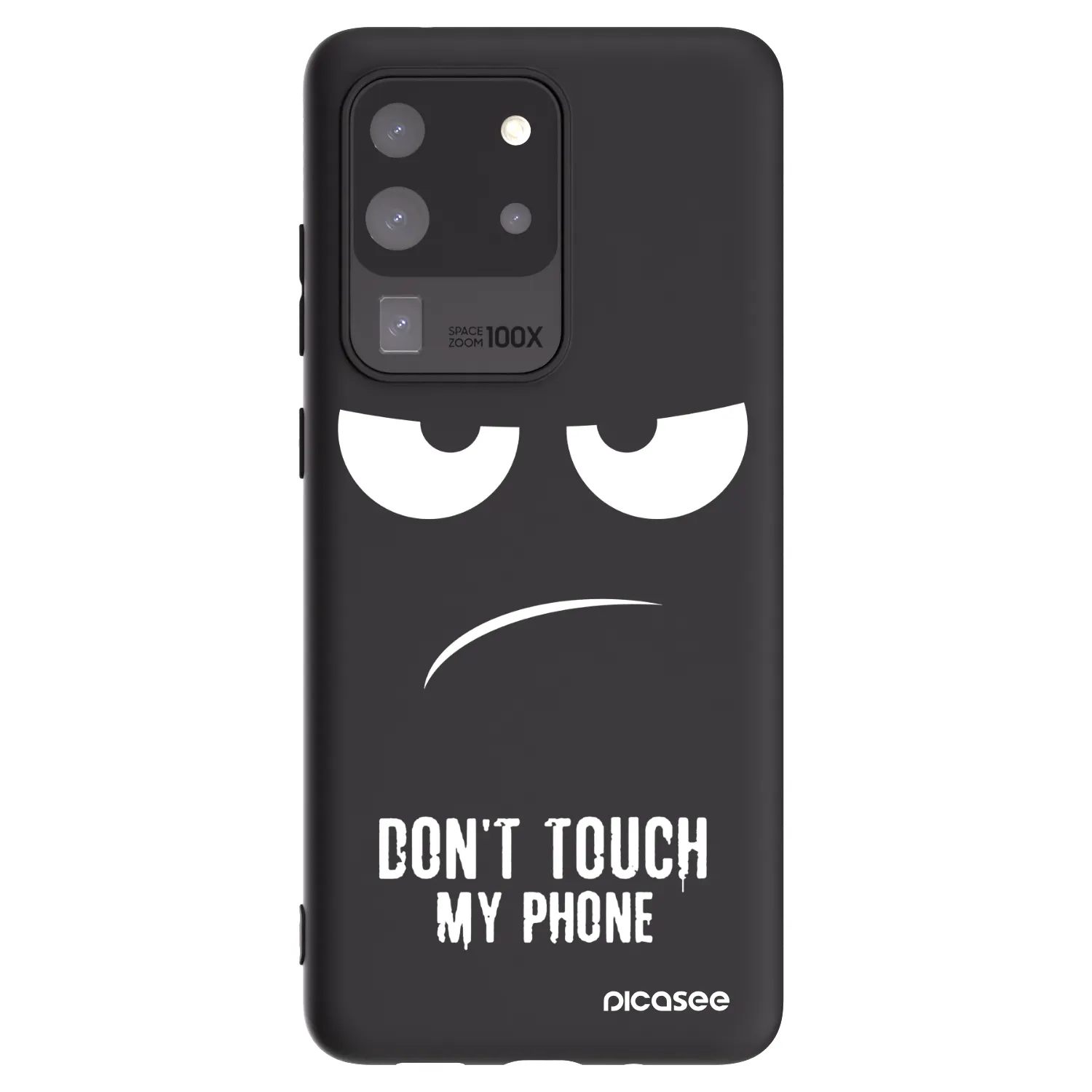 Picasee silikonový černý obal pro Samsung Galaxy S20 Ultra 5G G988F - Nešahej mi na telefon