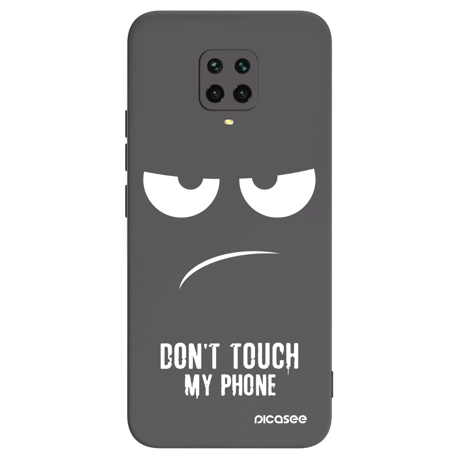 Picasee silikonový černý obal pro Xiaomi Redmi Note 9 Pro - Nešahej mi na telefon