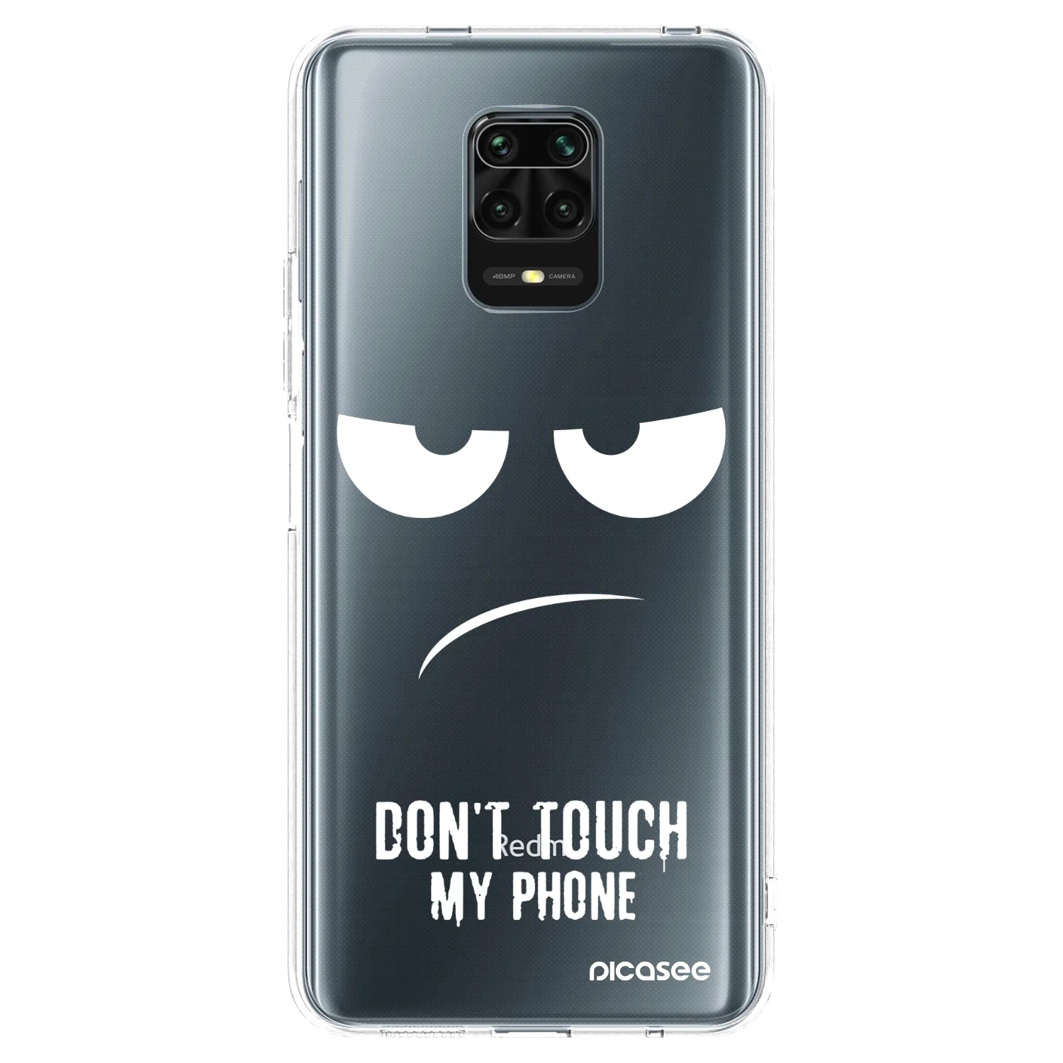 Picasee silikonový průhledný obal pro Xiaomi Redmi Note 9S - Nešahej mi na telefon