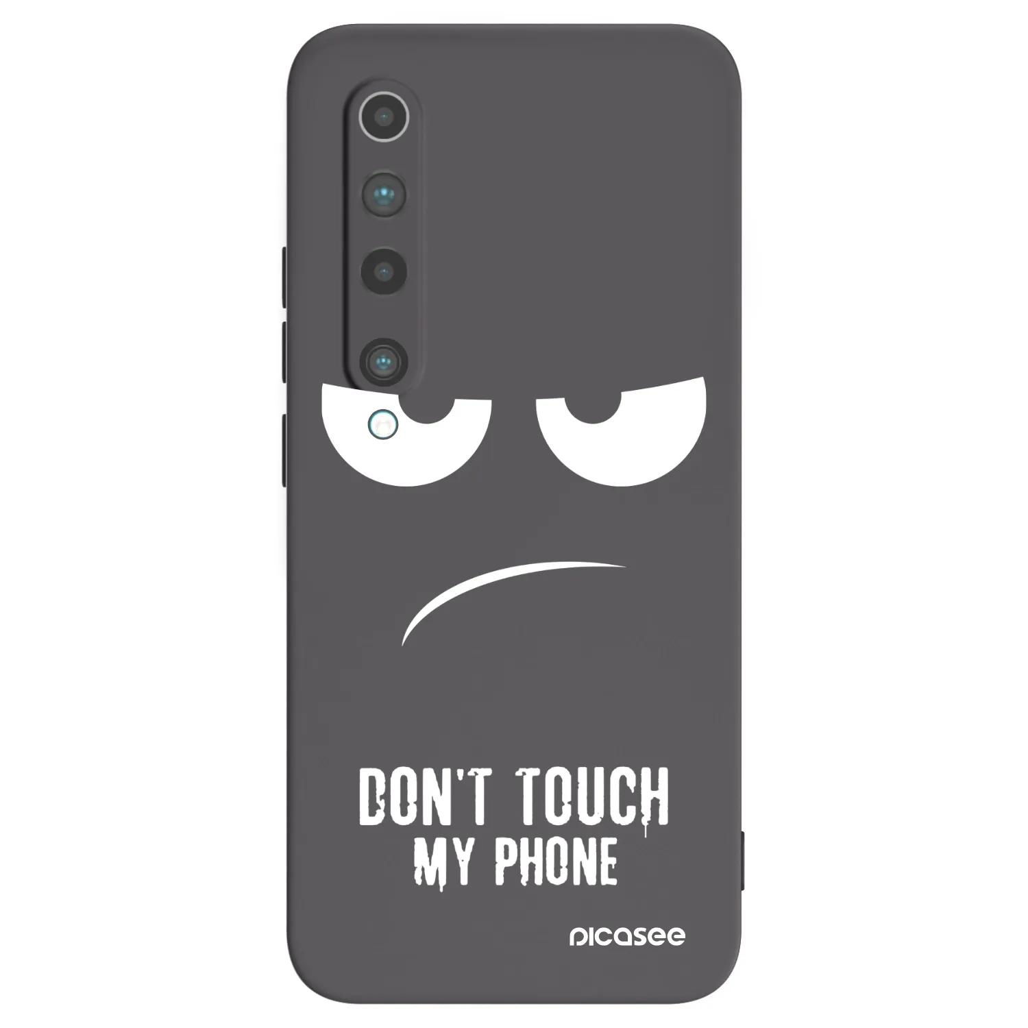 Picasee silikonový černý obal pro Xiaomi Mi 10 - Nešahej mi na telefon