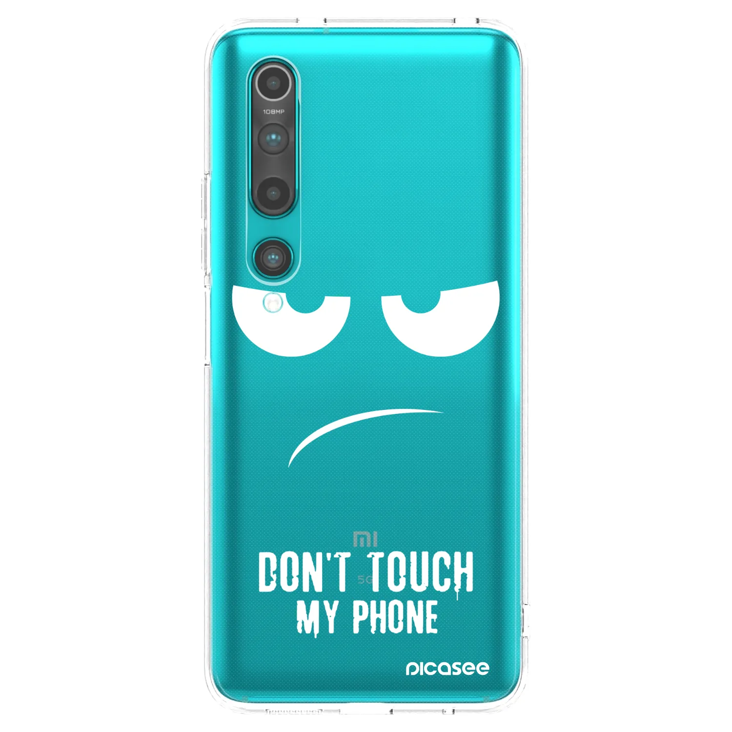 Picasee silikonový průhledný obal pro Xiaomi Mi 10 - Nešahej mi na telefon