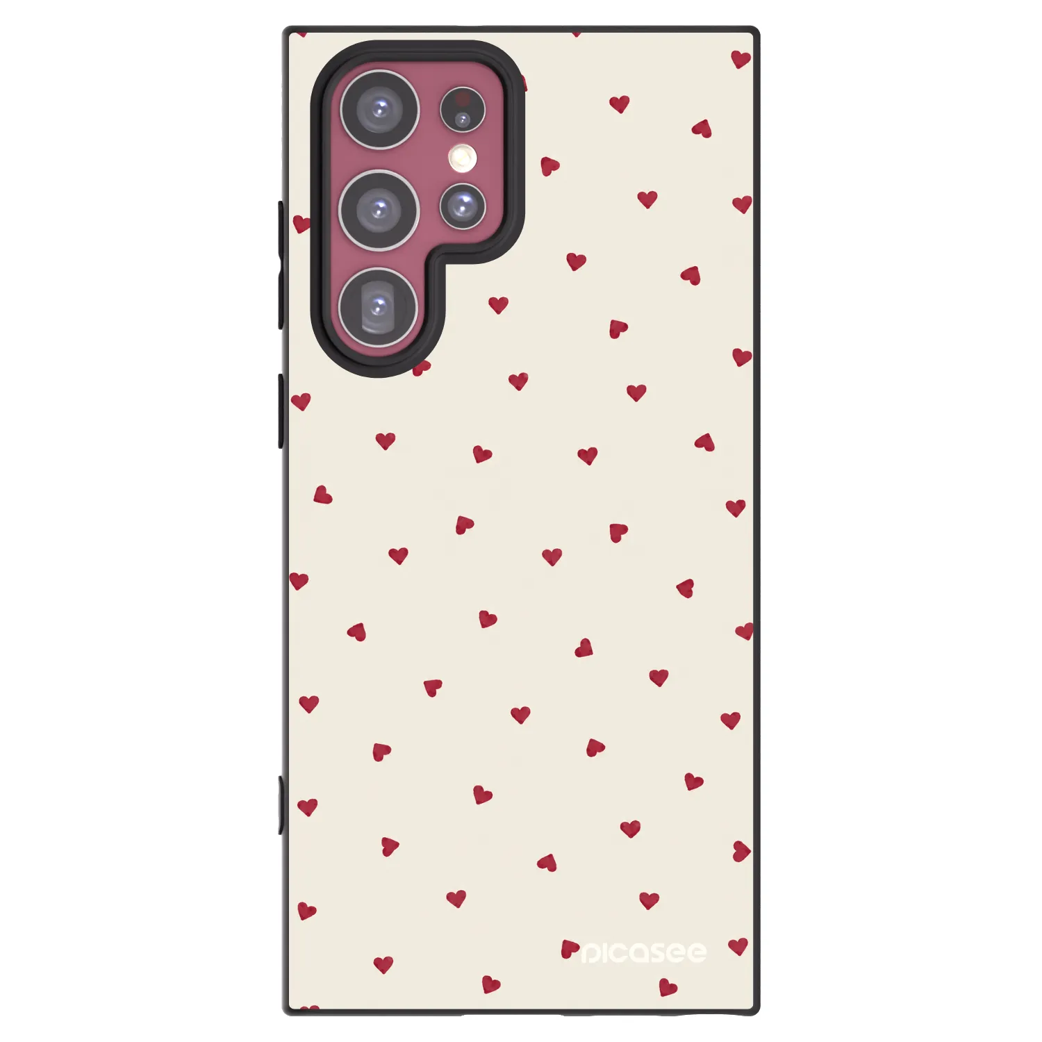 Picasee silikonový černý obal pro Samsung Galaxy S22 Ultra 5G - Little Love
