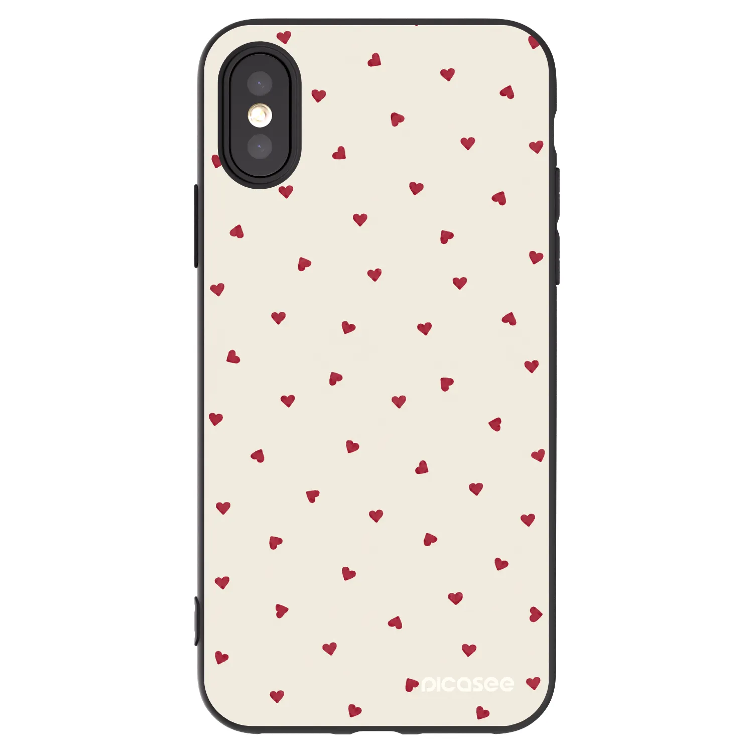 Picasee silikonový černý obal pro Apple iPhone X/XS - Little Love