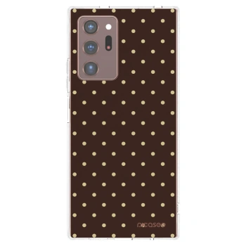 Picasee silikonový průhledný obal pro Samsung Galaxy Note 20 Ultra - Vanilla Dots & Chocolate