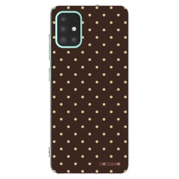 Picasee silikonový průhledný obal pro Samsung Galaxy M31s - Vanilla Dots & Chocolate