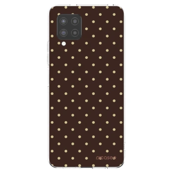 Picasee silikonový průhledný obal pro Samsung Galaxy A42 A426B - Vanilla Dots & Chocolate