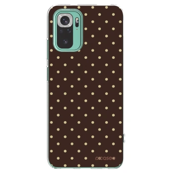 Picasee silikonový průhledný obal pro Xiaomi Redmi Note 10 Pro - Vanilla Dots & Chocolate