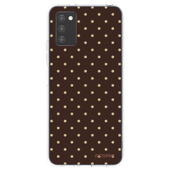 Obal pro Samsung Galaxy A03s A037G - Vanilla Dots & Chocolate