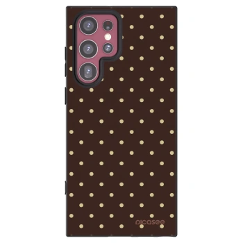 Picasee silikonový černý obal pro Samsung Galaxy S22 Ultra 5G - Vanilla Dots & Chocolate