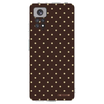 Picasee silikonový průhledný obal pro Xiaomi Redmi Note 11S 4G - Vanilla Dots & Chocolate