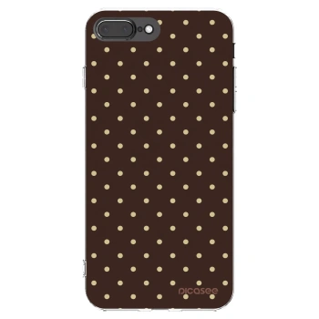 Picasee silikonový průhledný obal pro Apple iPhone 8 Plus - Vanilla Dots & Chocolate