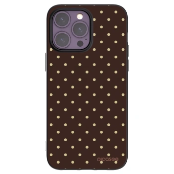 Picasee silikonový černý obal pro Apple iPhone 14 Pro Max - Vanilla Dots & Chocolate