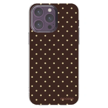 Picasee silikonový průhledný obal pro Apple iPhone 14 Pro Max - Vanilla Dots & Chocolate