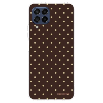 Picasee silikonový průhledný obal pro Samsung Galaxy M53 5G - Vanilla Dots & Chocolate