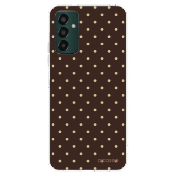 Picasee silikonový průhledný obal pro Samsung Galaxy M13 M135F - Vanilla Dots & Chocolate