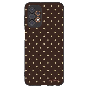 Picasee silikonový černý obal pro Samsung Galaxy A23 A236B 5G - Vanilla Dots & Chocolate
