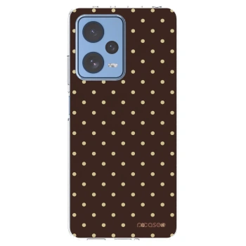 Picasee silikonový průhledný obal pro Xiaomi Redmi Note 12 Pro 5G - Vanilla Dots & Chocolate