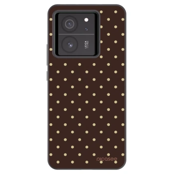 Picasee silikonový černý obal pro Xiaomi 13T - Vanilla Dots & Chocolate
